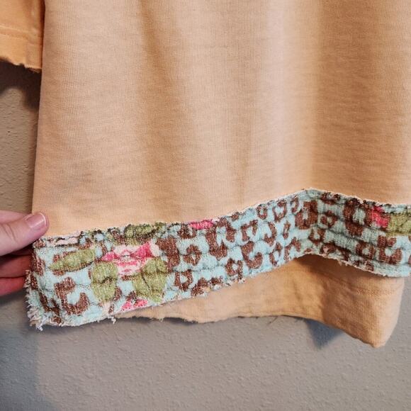 Free People Size Small  Peach Pullover Casual Sweatshirt - Picture 4 of 11